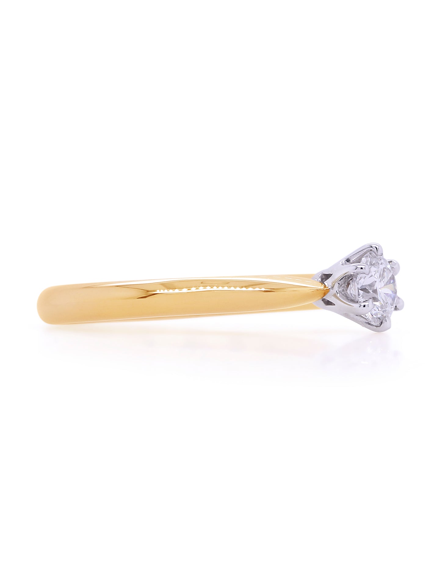 Lab Grown 0.35ct Diamond Solitaire Ring in 18K Yellow Gold