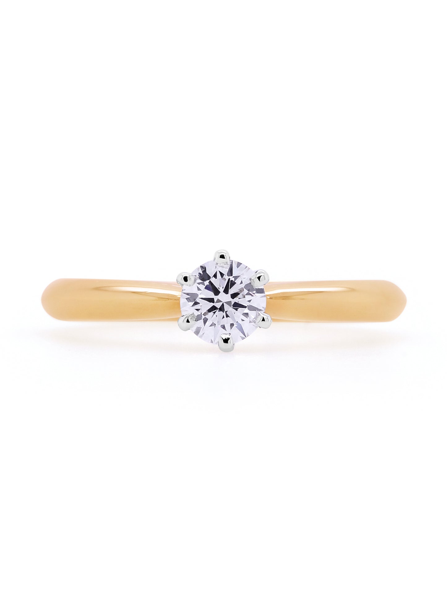 Lab Grown 0.35ct Diamond Solitaire Ring in 18K Yellow Gold