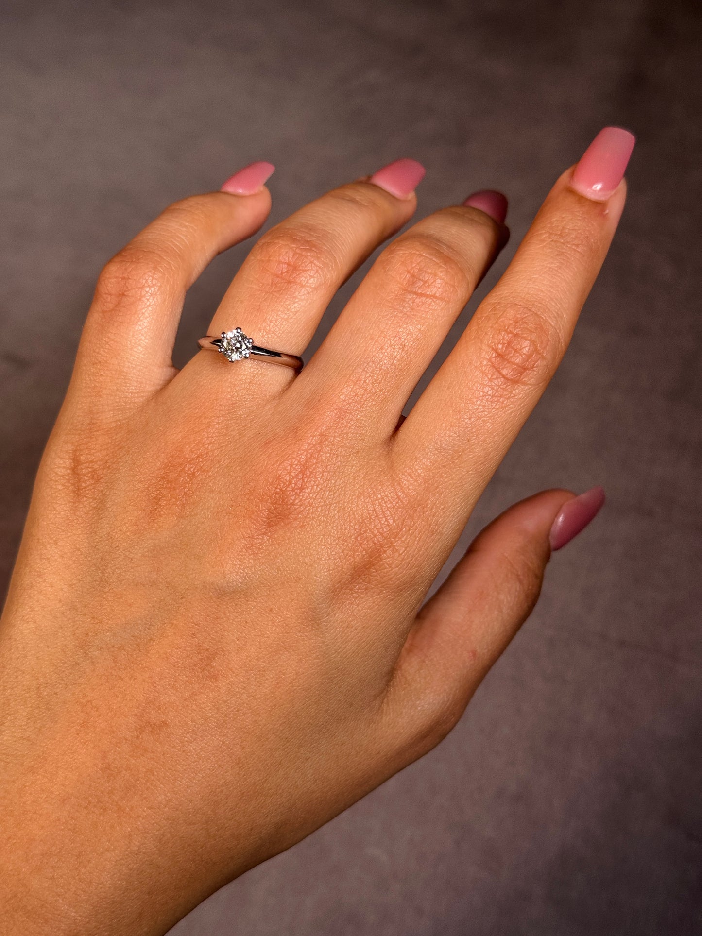 0.5 Carat Signature Solitaire Diamond Ring in 18k Carat White Gold