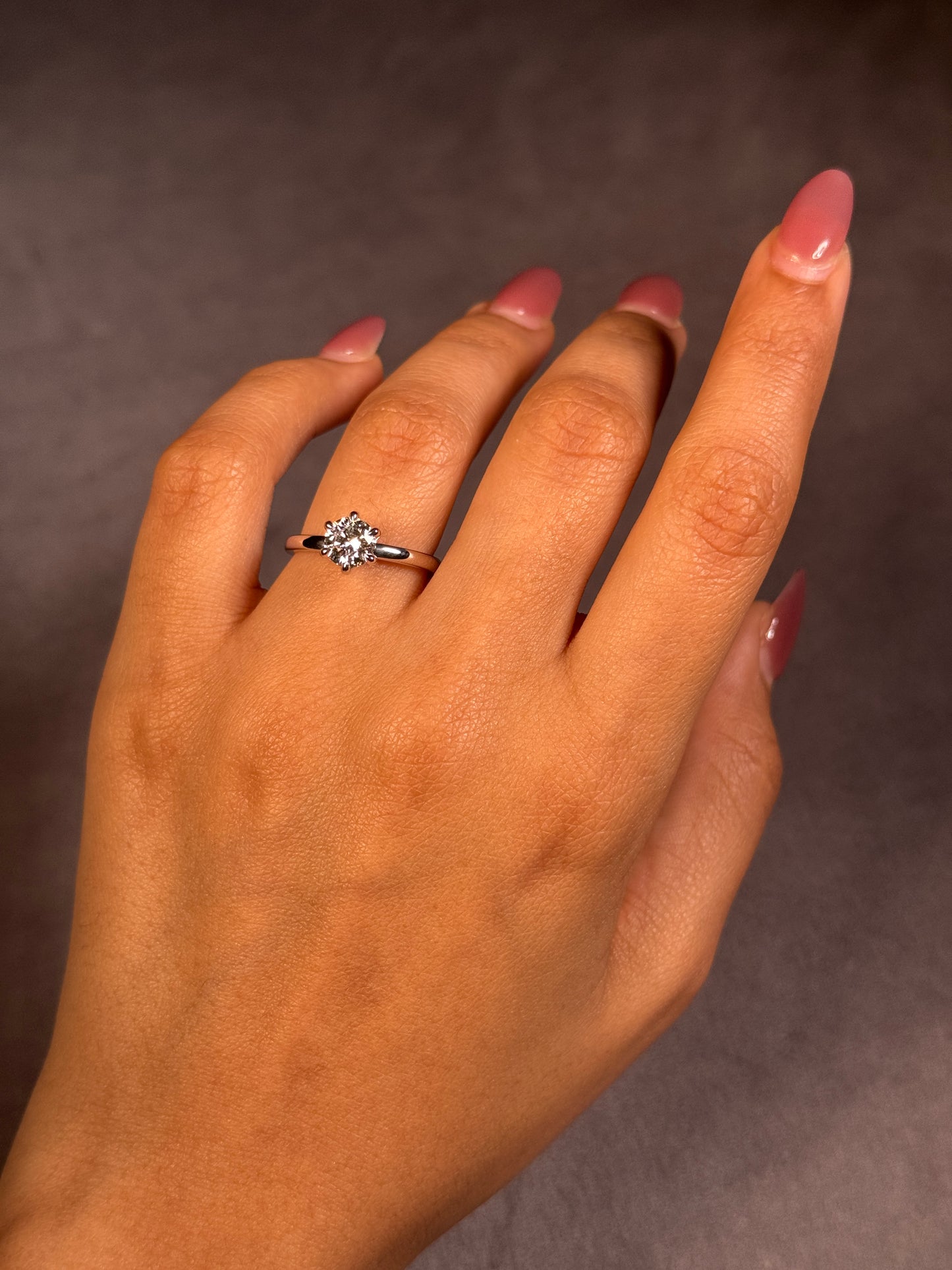 Lab Grown Diamond Lucy Ring in 18 Carat White Gold, T=1.00ct.