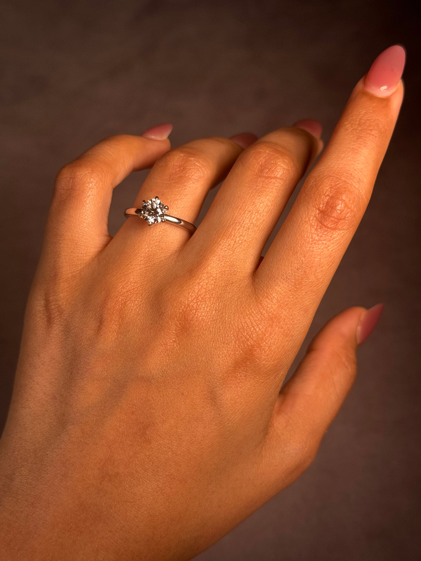 Lab Grown Diamond Ring in 18 Carat White Gold, T=1.00ct.