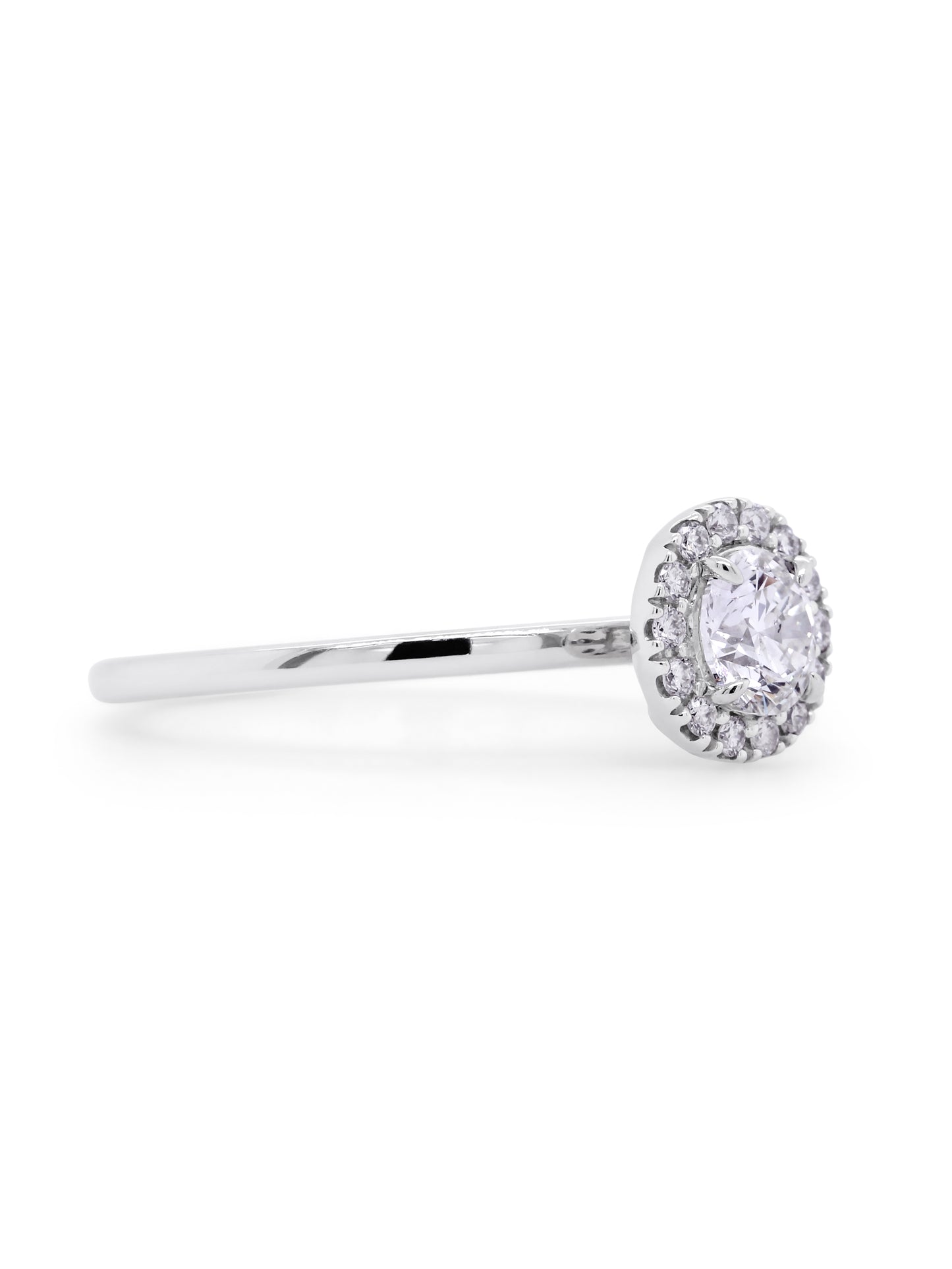 Diamond Cluster Ring 18K White Gold, T=0.61ct