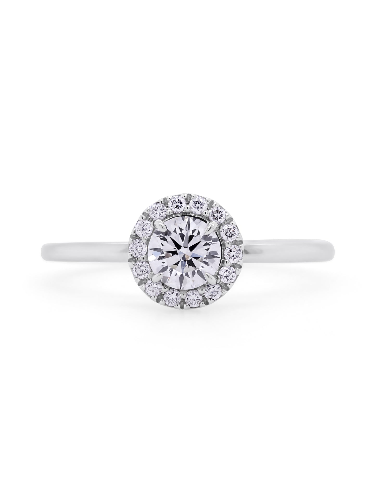 Diamond Cluster Ring 18K White Gold, T=0.61ct