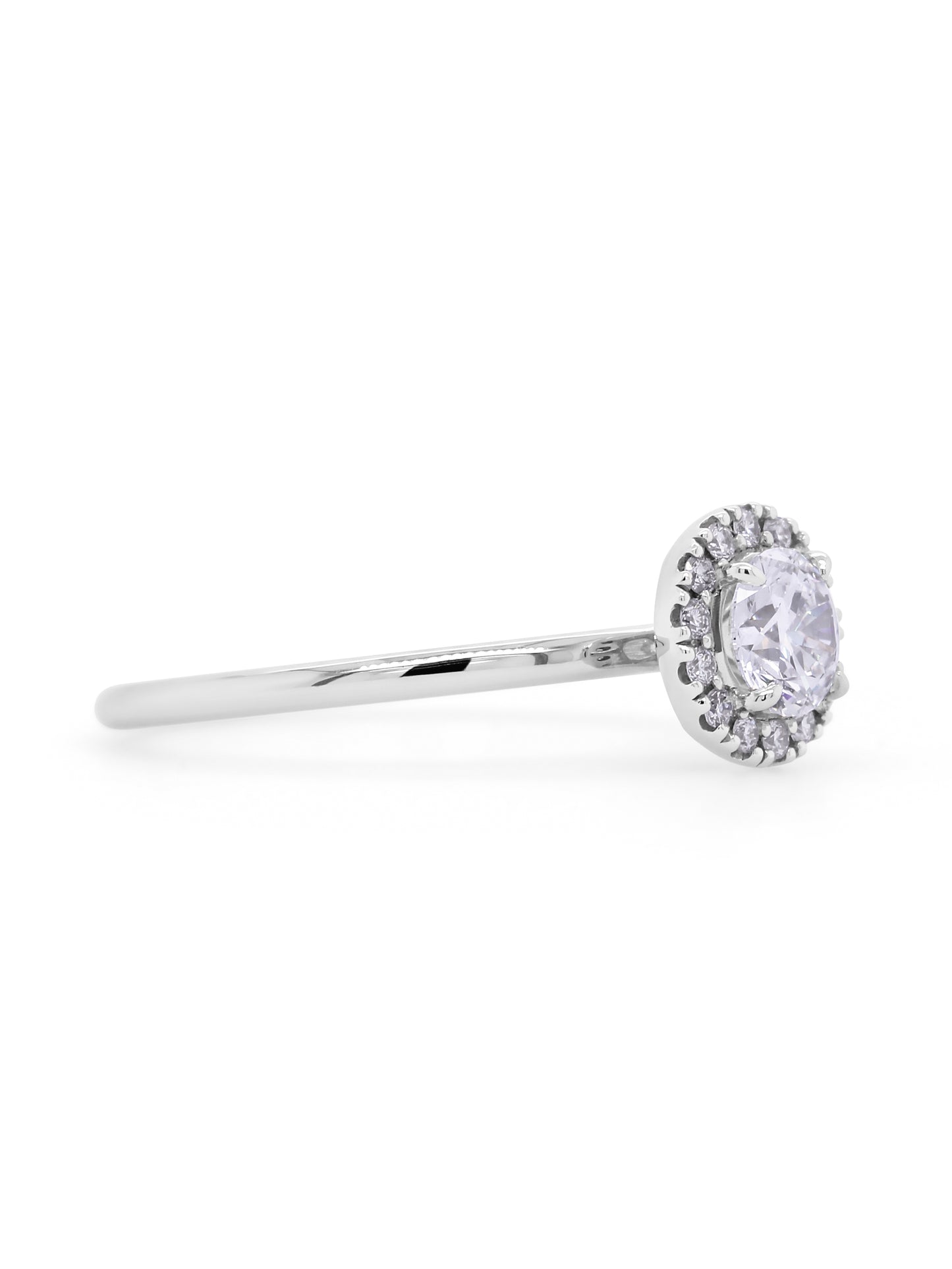 Lab Grown Diamond Cluster Ring 18K White Gold, T=0.61ct