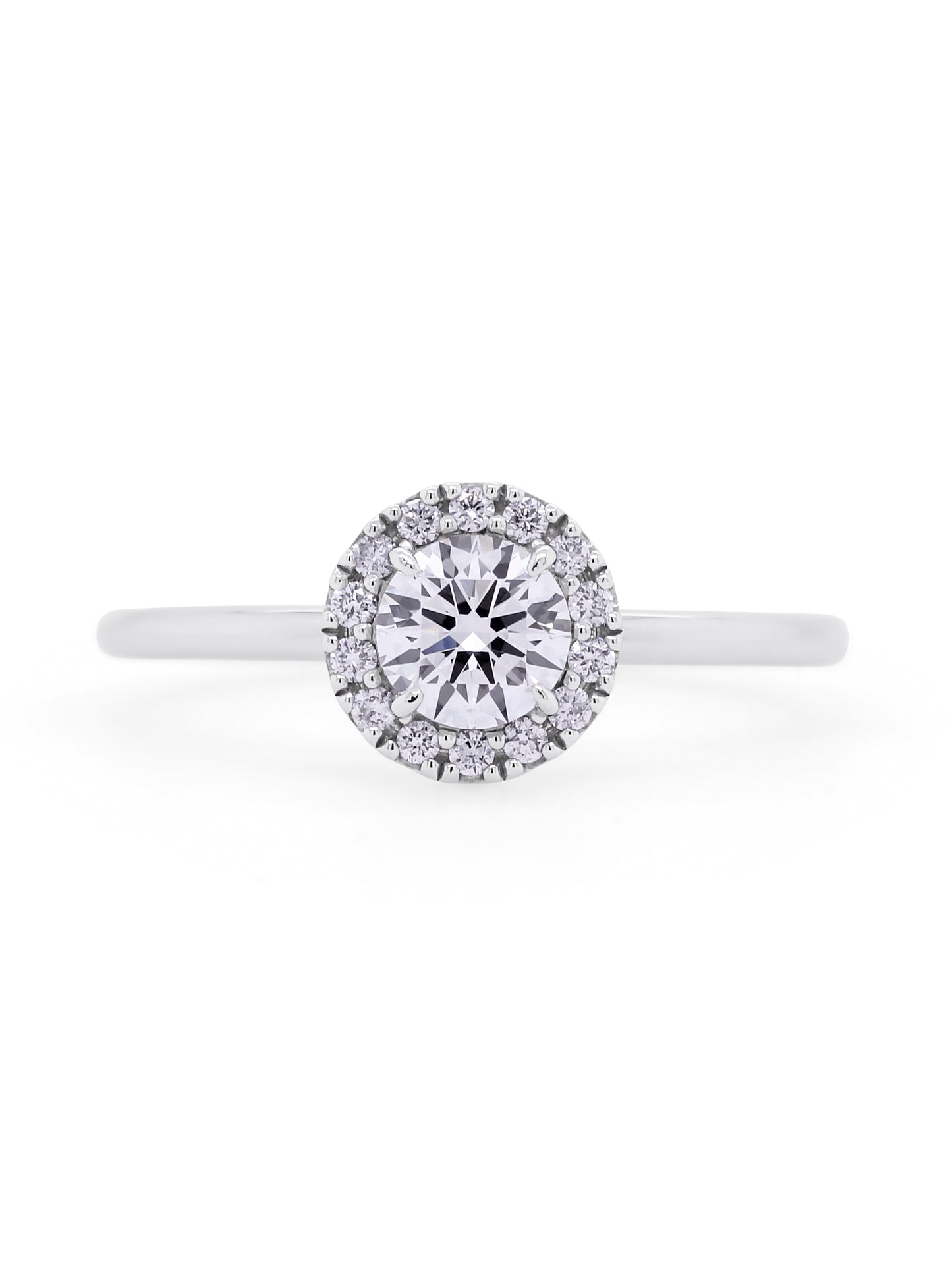 Lab Grown Diamond Cluster Ring 18K White Gold, T=0.61ct