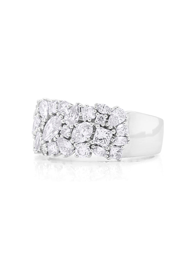 Lab Grown Multi Diamond Ring, 9K White Gold T=2.28ct.