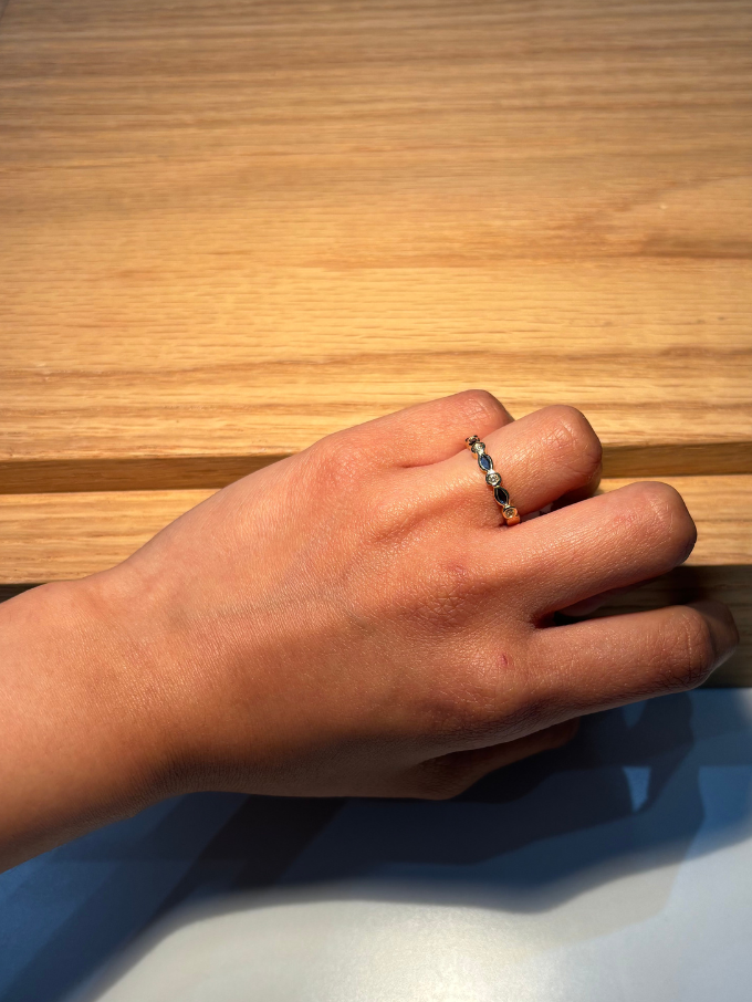 Sapphire & Diamond  Ring, 9 Carat Yellow Gold