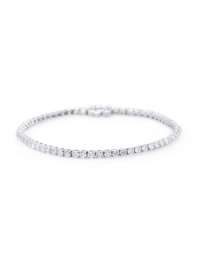 Lab Grown Diamond Tennis Bracelet in 9 Carat White Gold