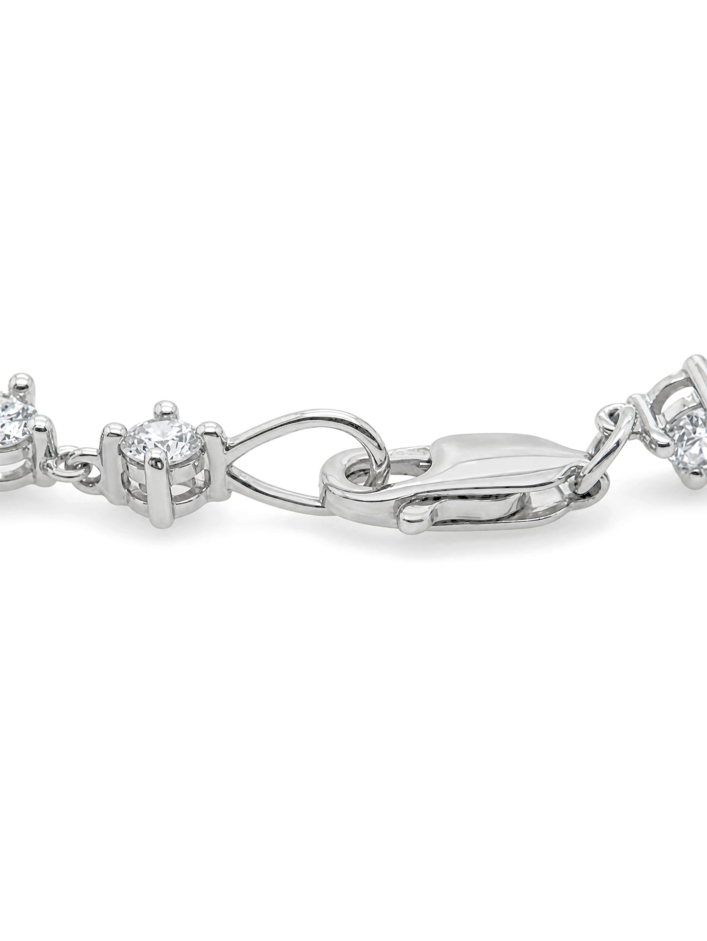 Lab Grown Diamond Set Bracelet, 9K White Gold, 26=2.60ct.