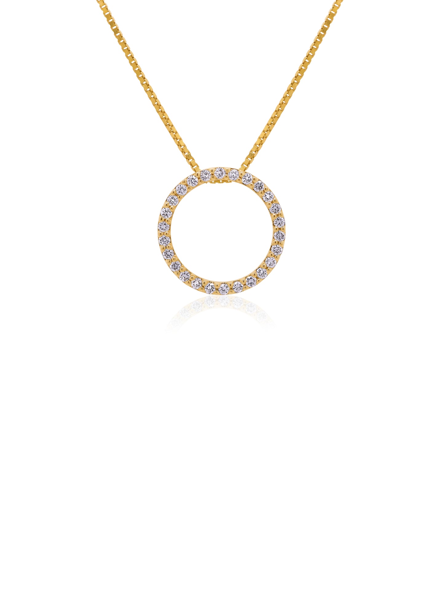Lab Grown Diamond Circle Of Life Pendant, 9K Yellow Gold