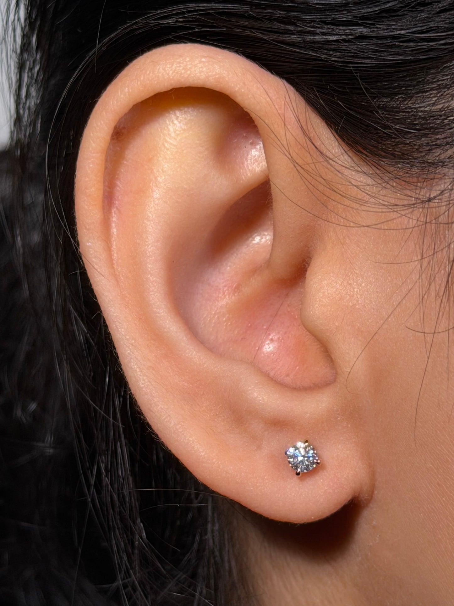 Lab Grown Diamond Stud Earrings, T=0.30ct 9K Yellow Gold
