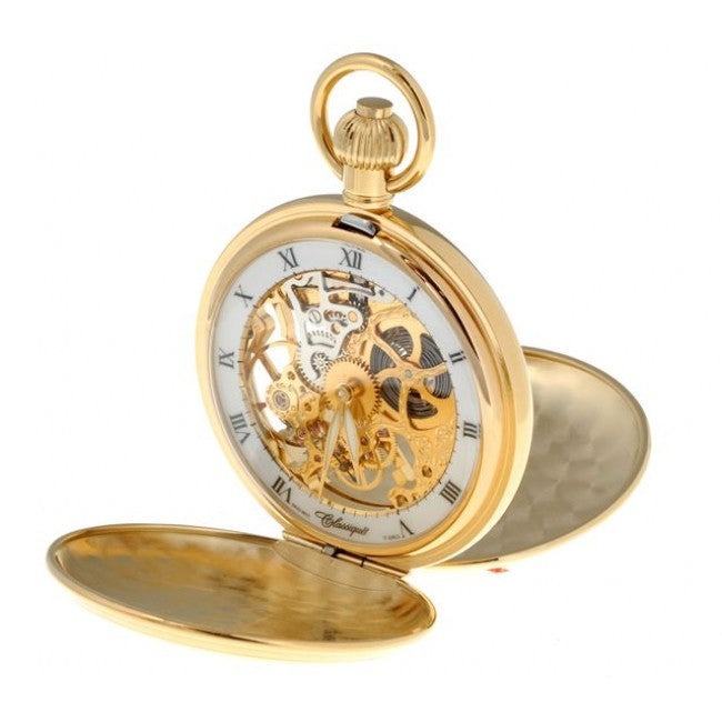 Classique GP Pocket Watch & Chain, Skeleton Style