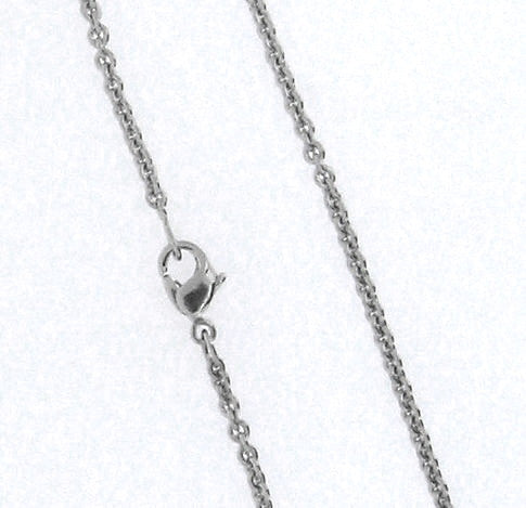 Sterling Silver Round Trace Chain, 55cm