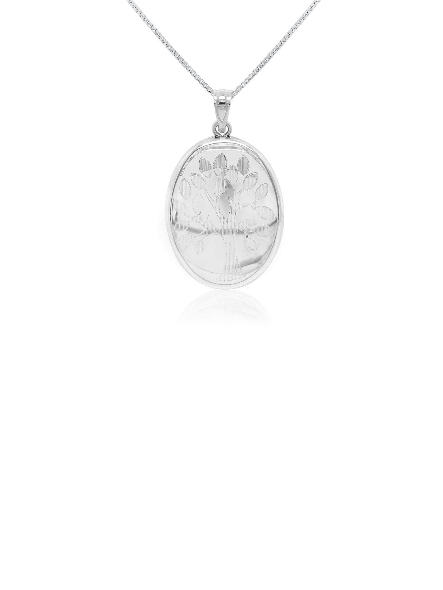 Oval Tree Of Life Locket, Sterling Silver.