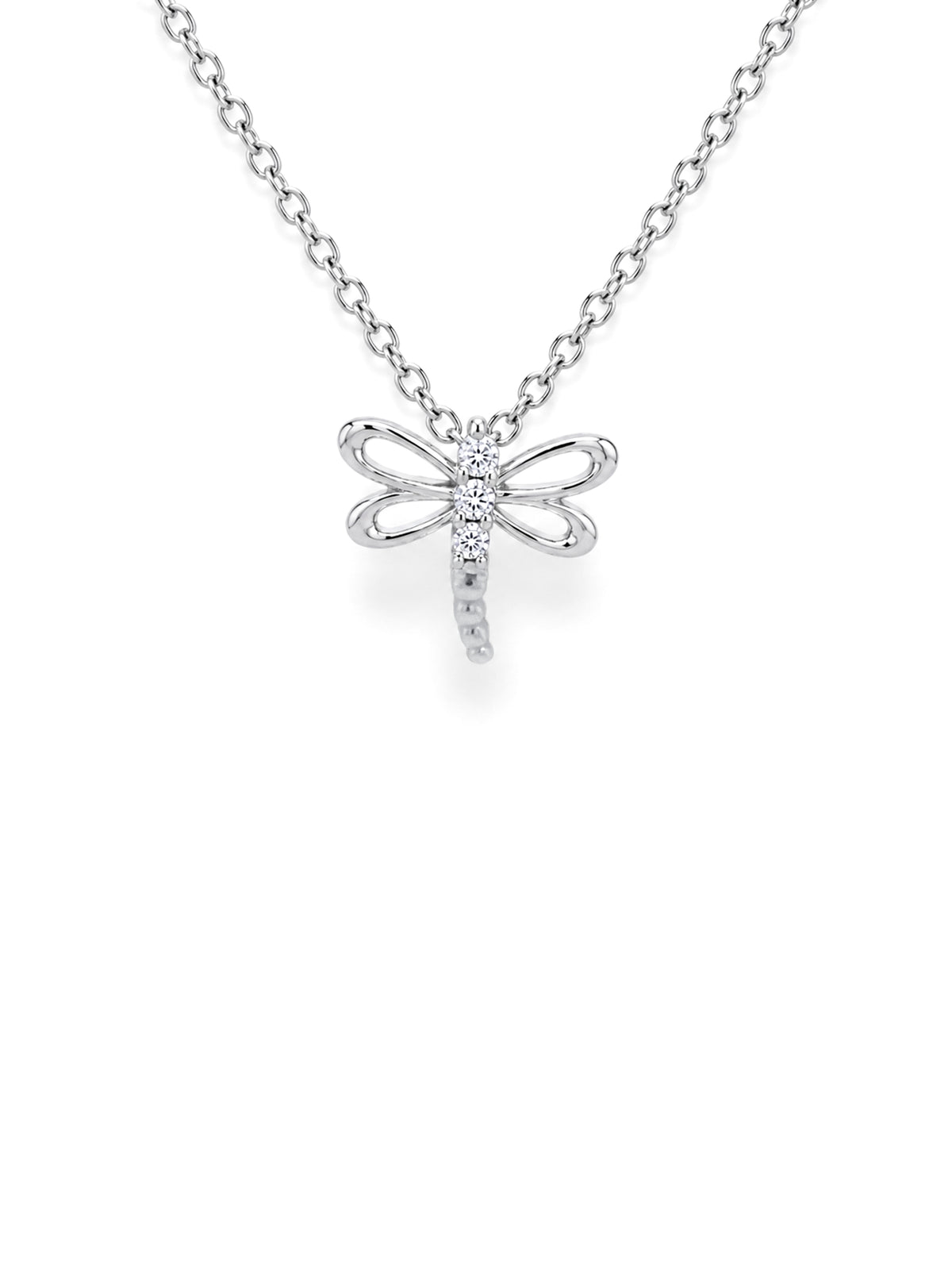 Lab Grown Diamond Pendant, Sterling Silver