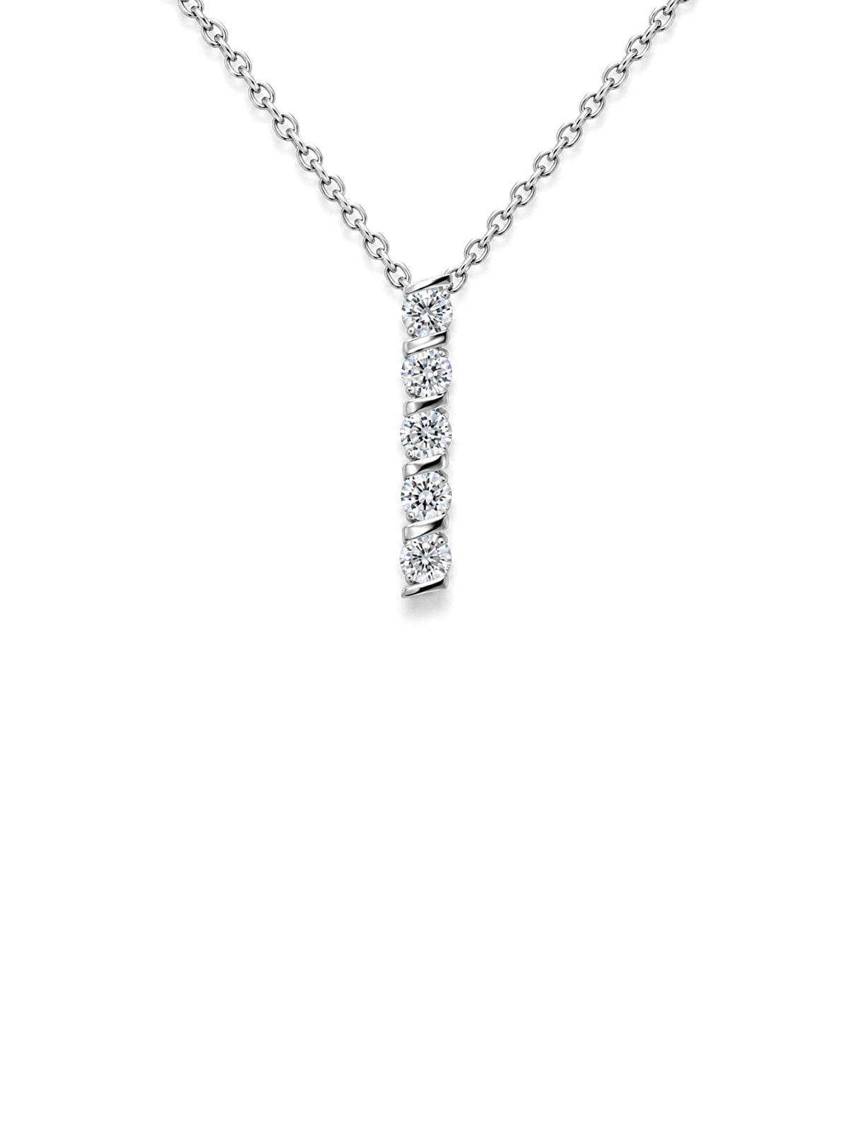 Lab Grown Diamond Pendant, Sterling Silver