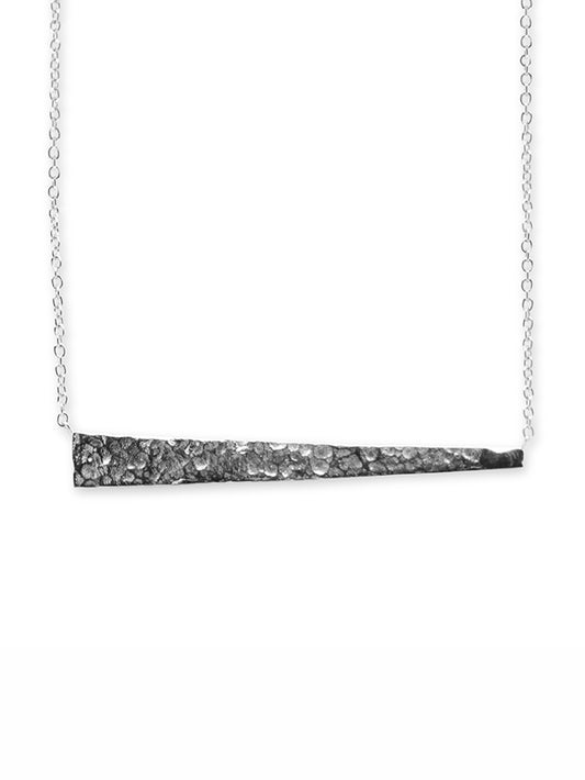 Tapered Bar Necklace, Sterling  Silver 42-45cm