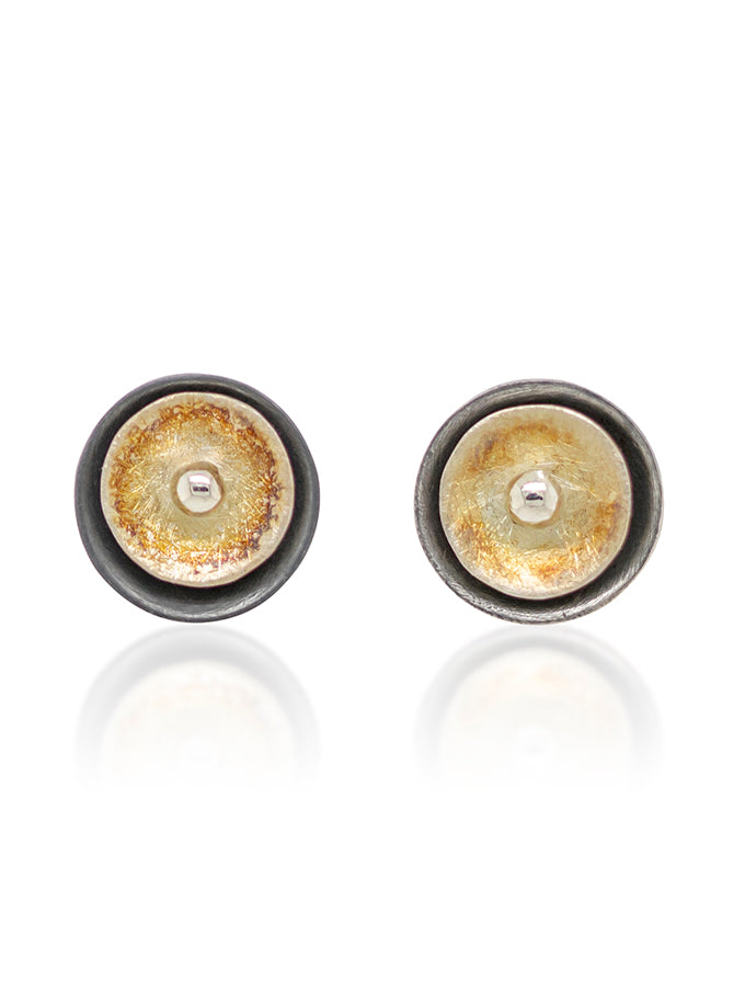 Layered Disc Studs, Sterling Silver