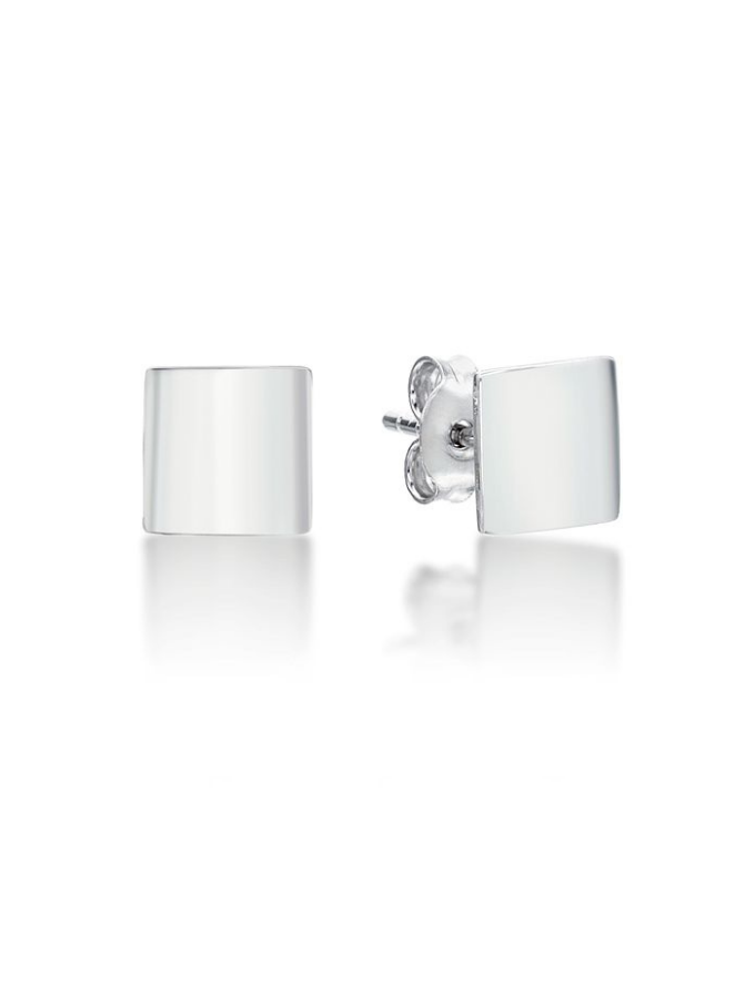 Square Disc Stud Ear Ring.