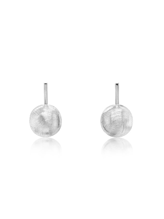 Ball Drop Sterling Silver Earring, 16mm