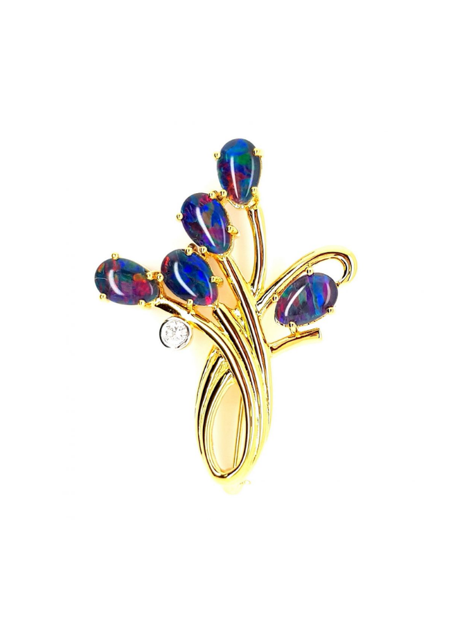 Triplet Opal Brooch gp pear 5x 9x6m