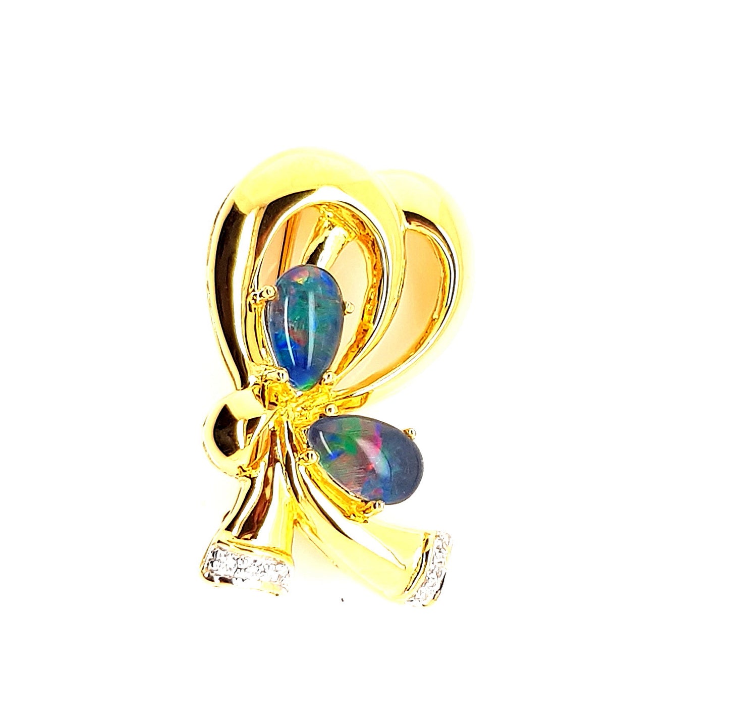 Triplet Opal Brooch gp pear shape