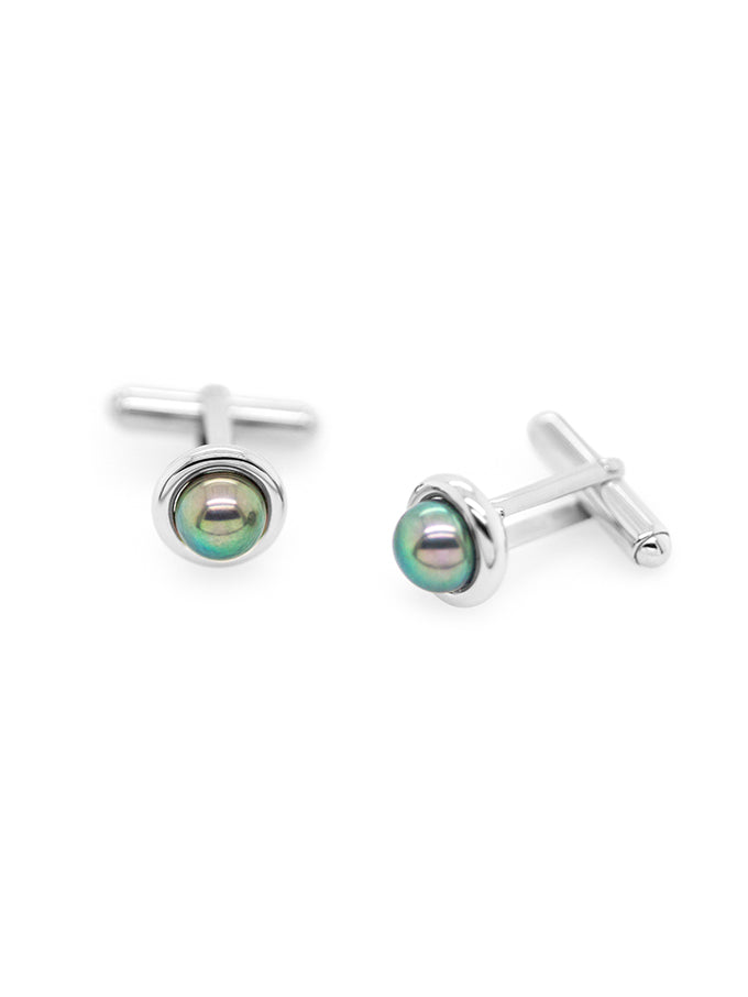 Pearl Cufflinks, sterling silver.