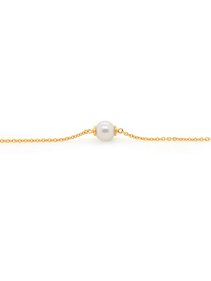Akoya Cultured Pearl Bracelet in 18 Carat Yellow Gold, 18cm