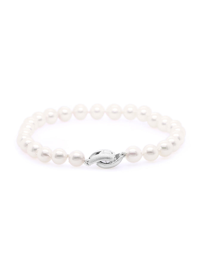 6.5-7mm Akoya Baroque Pearl 19cm Bracelet with Silver Clasp