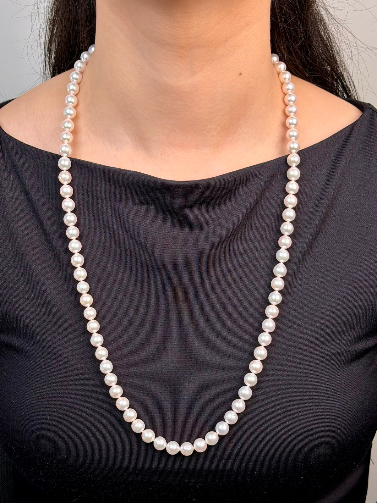 7.5-8mm Akoya Baroque Knotted Pearl 68cm Necklet