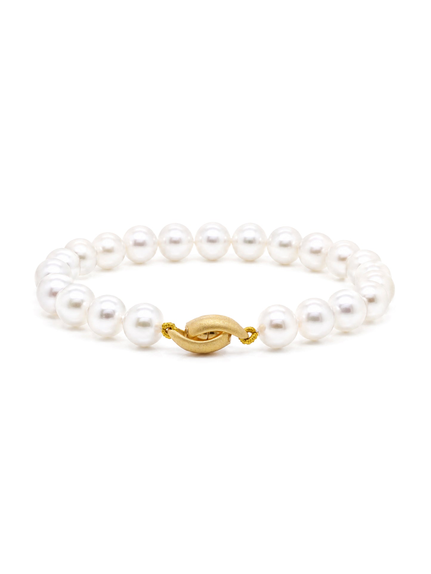 7.5-8mm Akoya Baroque Pearl 19cm Bracelet with Gold Plated Clasp