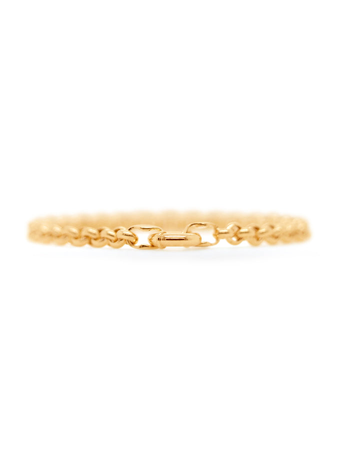 5mm Belcher Link Bracelet in 9 Carat Yellow Gold