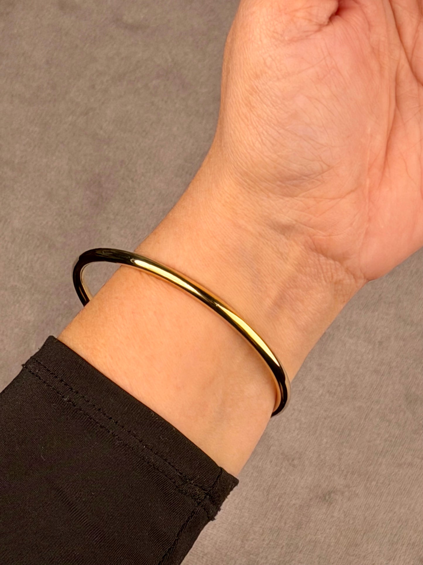 Gold 9K YG Silver Filled, Bangle 4x64mm
