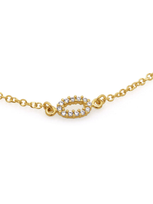 Cubic Zirconia Bracelet, 18cm