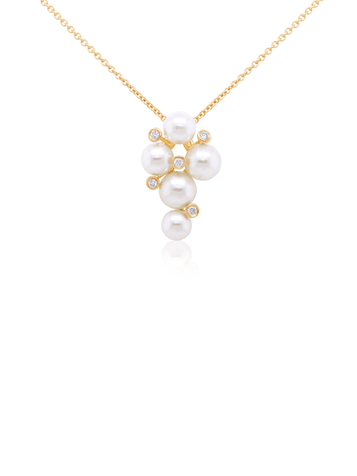 Akoya Pearl & Diamond Necklace, 42cm.