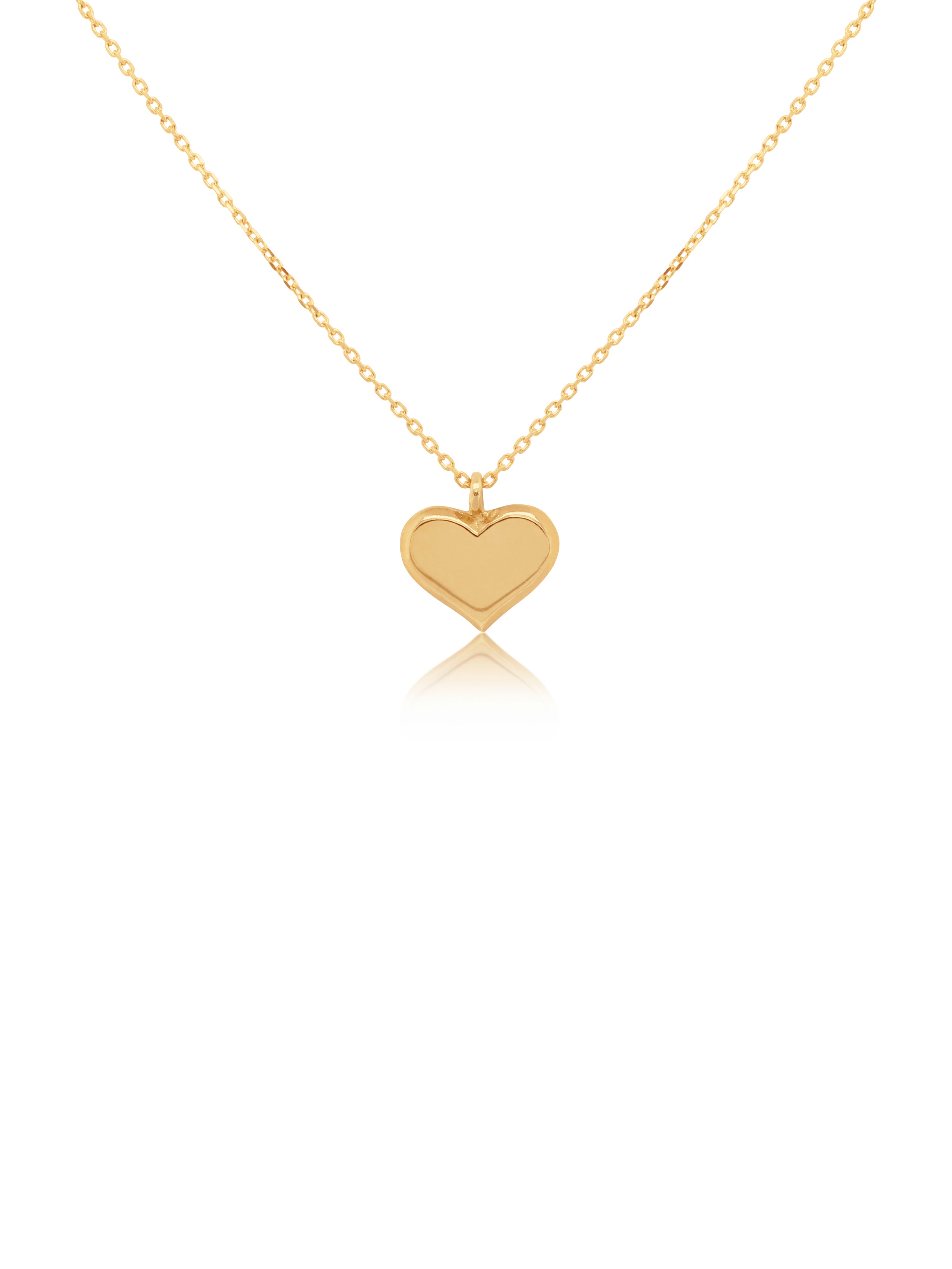 Solid Heart Pendant in Carat Yellow Gold – Cox My Jeweller