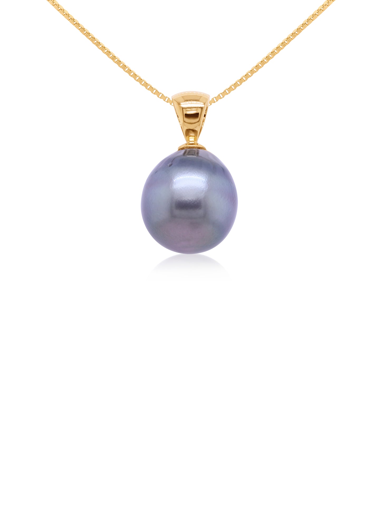 13mm Tahitian Pearl Pendant in 9 Carat Yellow Gold.