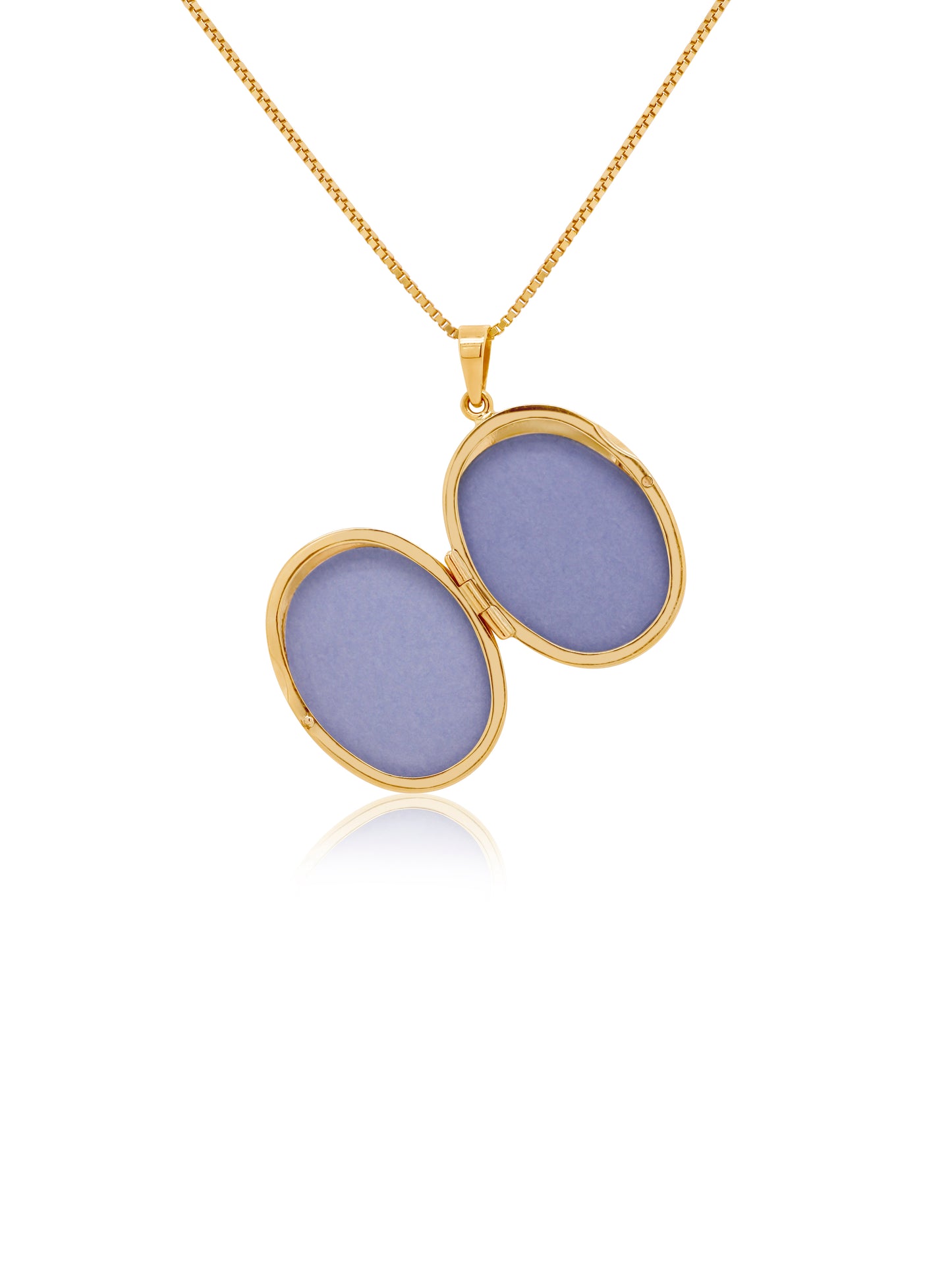 Locket Pattern Oval 22x16.5mm, 9K Yellow Gold