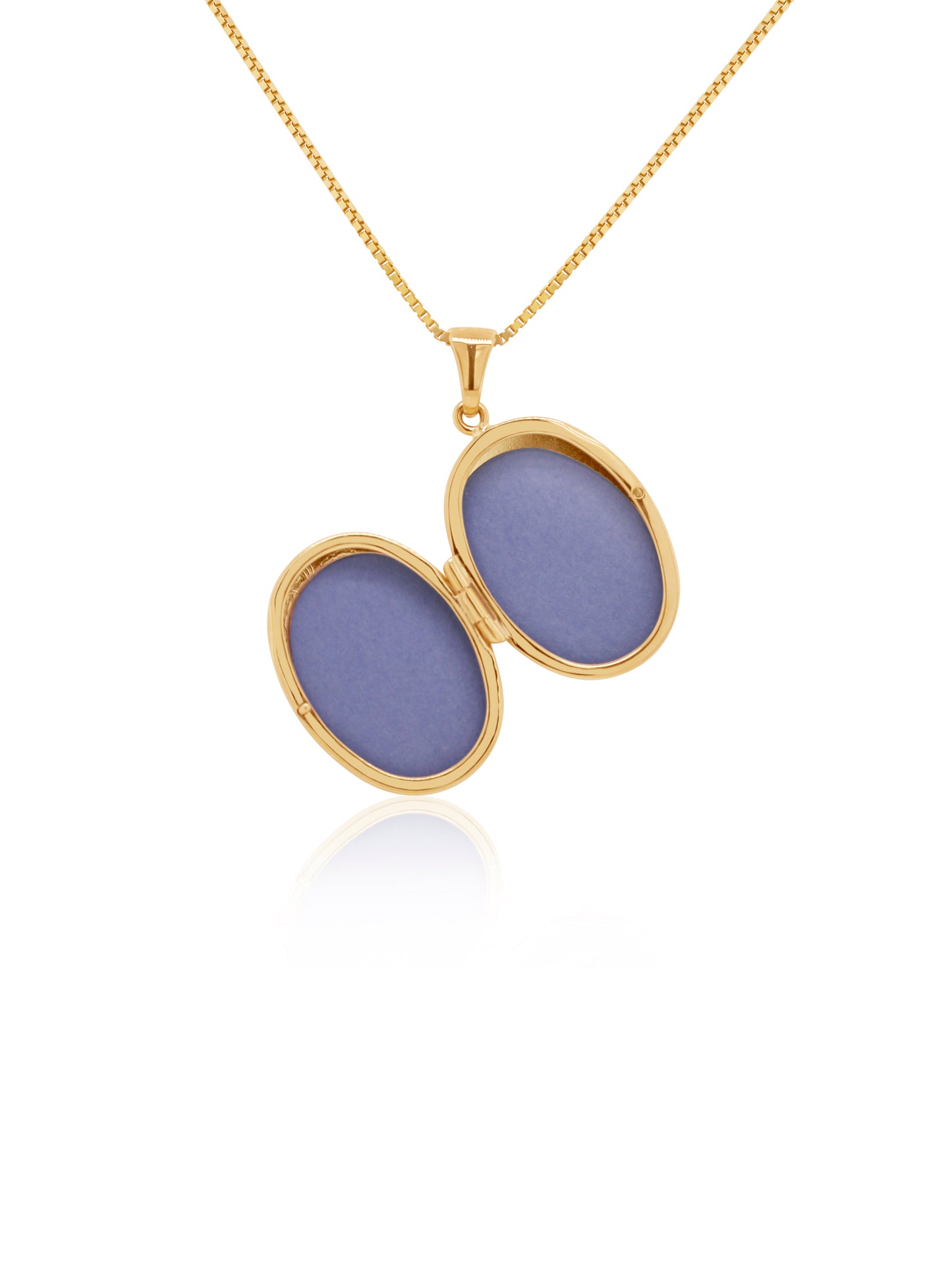 Locket Small Pattern Oval 20x14mm, 9K Yellow Gold
