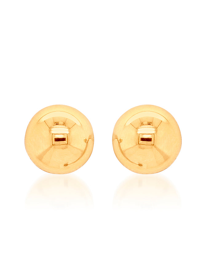 Half Ball Stud Earrings in 9 Carat Yellow Gold