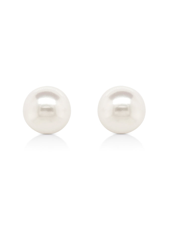 Akoya Cultured Pearl Studs, 18K Yellow Gold, 6-6.5mm