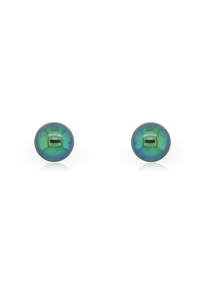 Iridescent Tahitian Pearl stud earrings
