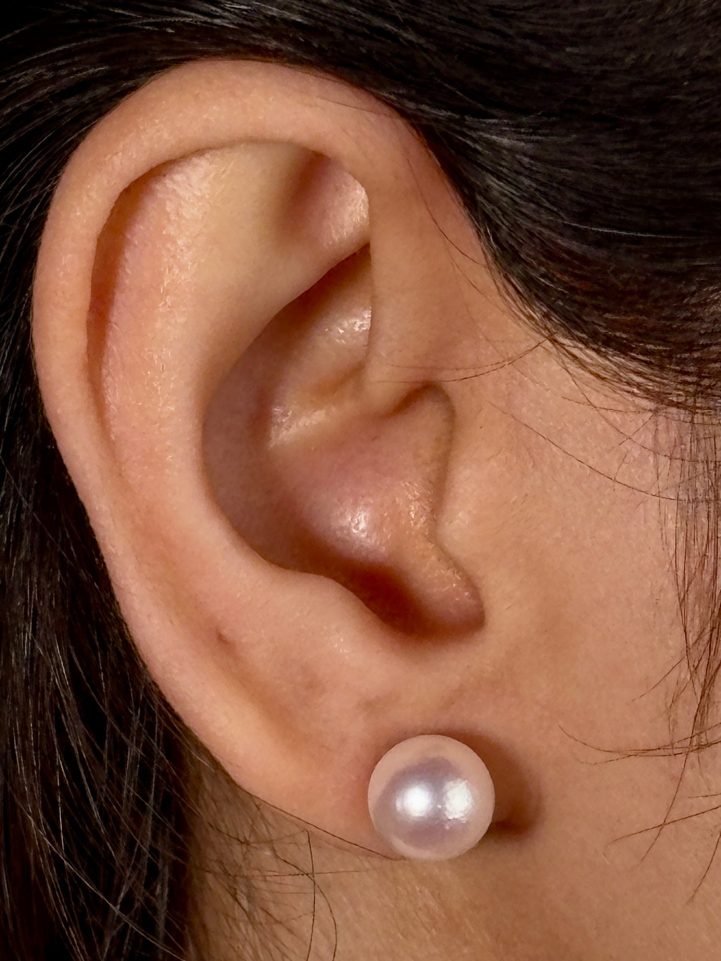 Akoya Cultured Pearl Studs, 18K Yellow Gold, 8.5-9mm