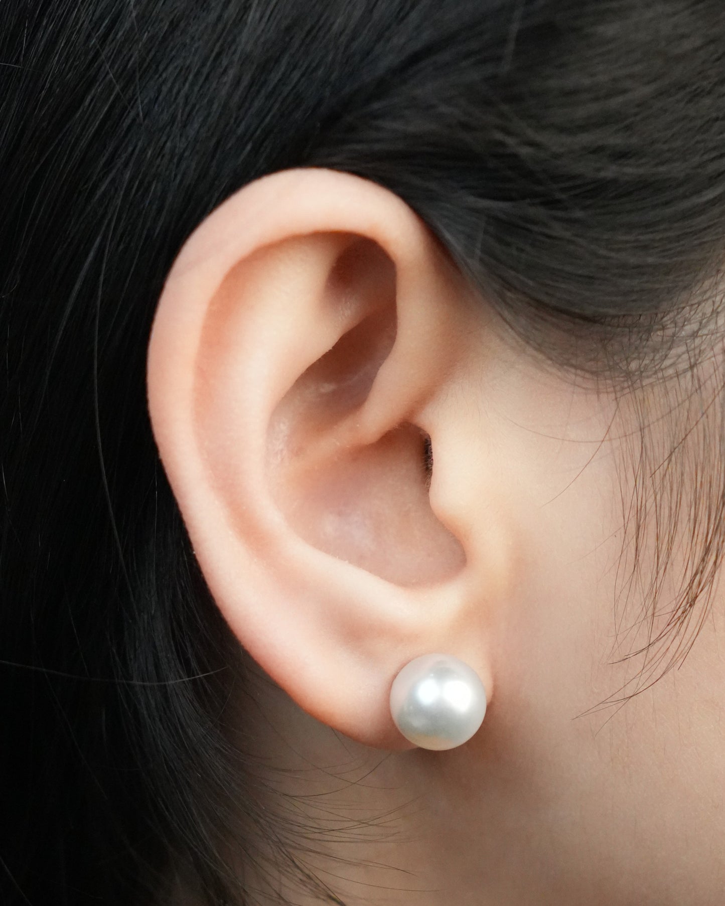 South Sea Pearls 9mm Stud Earrings, 9K Yellow Gold