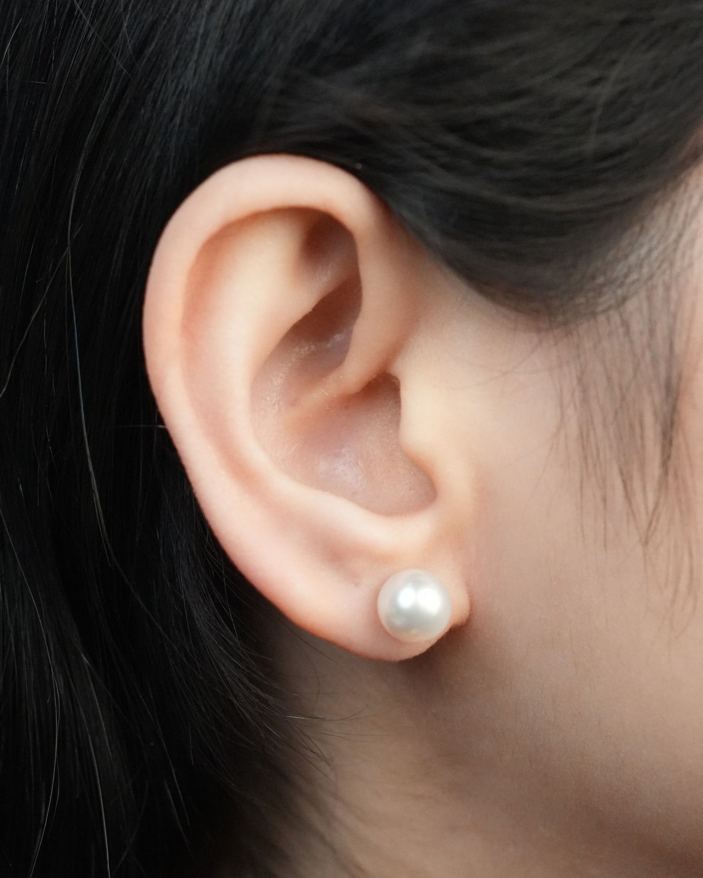 South Sea Pearls 8mm Stud Earrings, 9K Yellow Gold