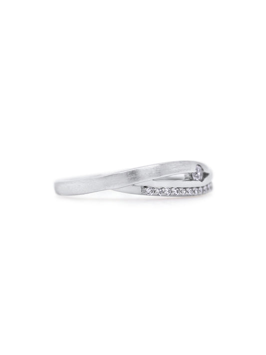 Cubic Zirconia Dress Ring, Sterling Silver