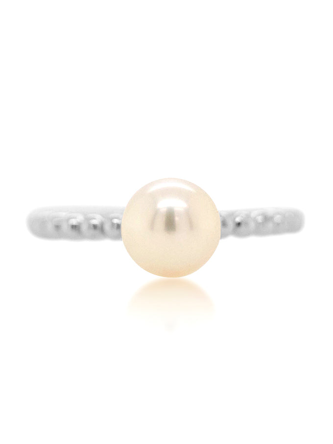 Akoya Cultured Pearl Ring, Sterling Silver