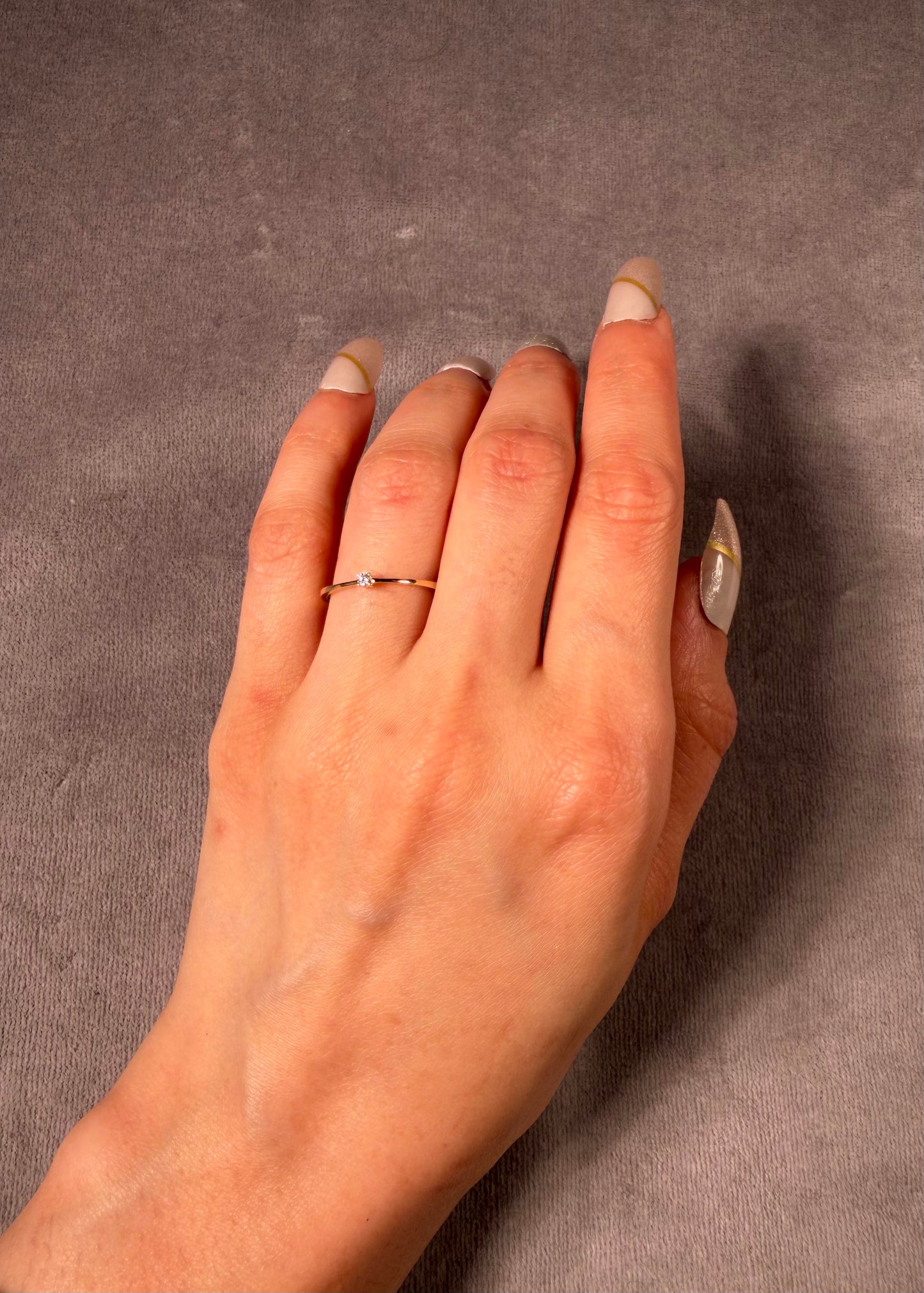 0.05 Carat Diamond Set Ladies Ring, 9 Carat Yellow Gold