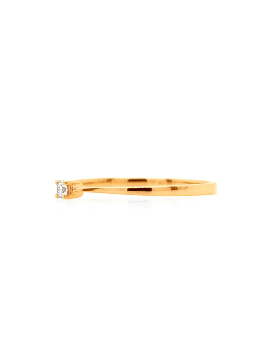 0.03ct Carat Diamond Set Ladies Ring, 9 Carat Yellow Gold
