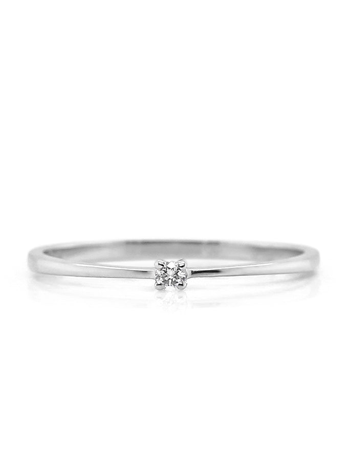 0.05 Carat Diamond Set Ring in 9 Carat White Gold
